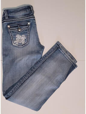 Warehouse One Straight Cut Jeans Women’s Size 26 Reg Blue Mid Rise Stretch Denim